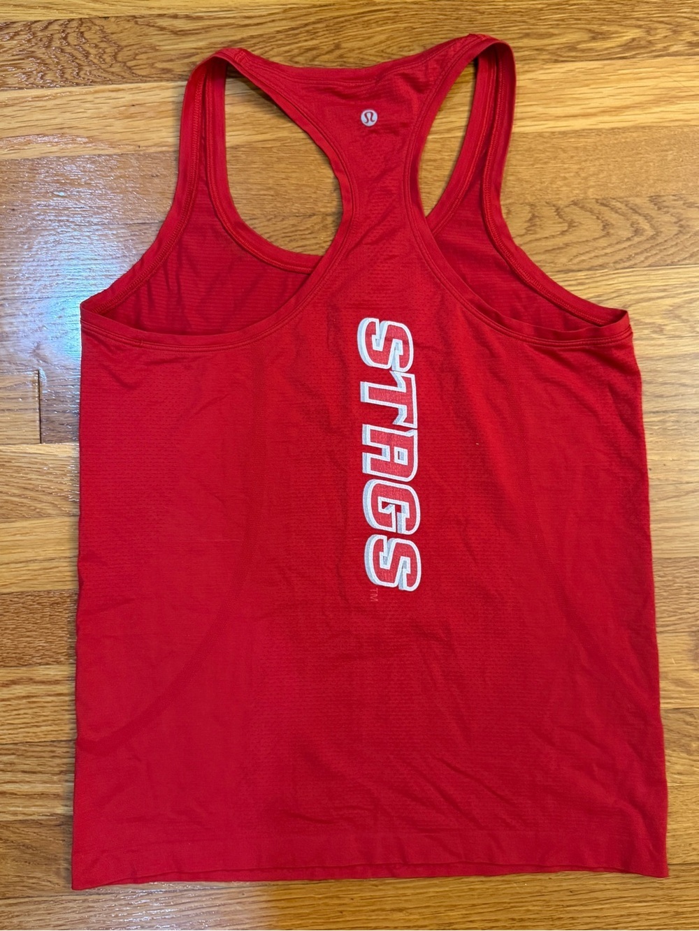 Lululemon Swiftly Tech Racerback Tank Top in Dark Red - Size 10 *LOGO STAGS*